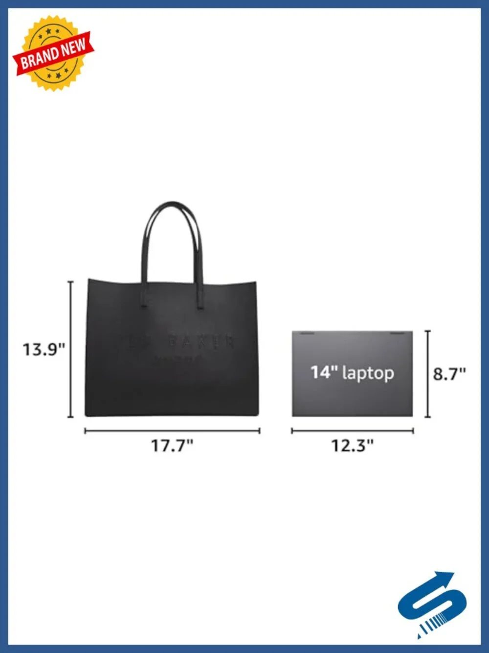 PU Tote Bag with Shoulder Straps - Roomy Interior, Structured Silhouette